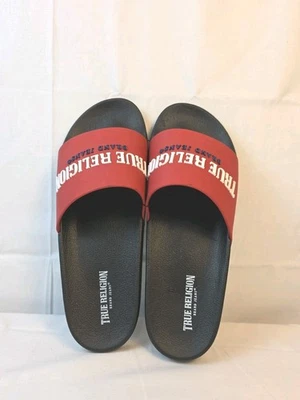 True Religion Weezy Toboganes Deportivos Para Hombre 11, Rojo, Puntera Redonda, Antideslizante, Sin Cordones NUEVO Foto 1 de 4