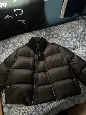 Moncler Rick Owens Cyclopic Shearling Short Down Jacket  - Image 1 of 4