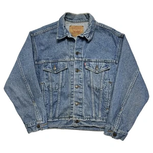 Vintage Levi's Trucker Jacket Mens Small Blue Denim Made in USA 70507-4890 90s - Picture 1 of 14
