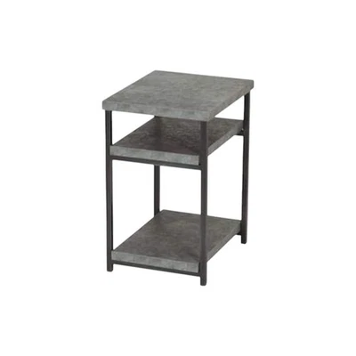 HOUSEHOLD ESSENTIALS Coffee Table Rustic Gray Slate Faux Concrete Storage Shelf - Image 1 of 4