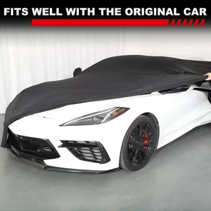 Milk Velvet Indoor Car Cover For Corvette C8 2020-25 Anti Dust Protection Cover - Picture 1 of 11