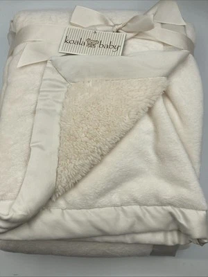 全新带标签 考拉 婴儿霜 白色 人造毛皮 毛绒 夏尔巴毛毯 Lovey 67391 婴儿 R Us — 第 1/4 张图片