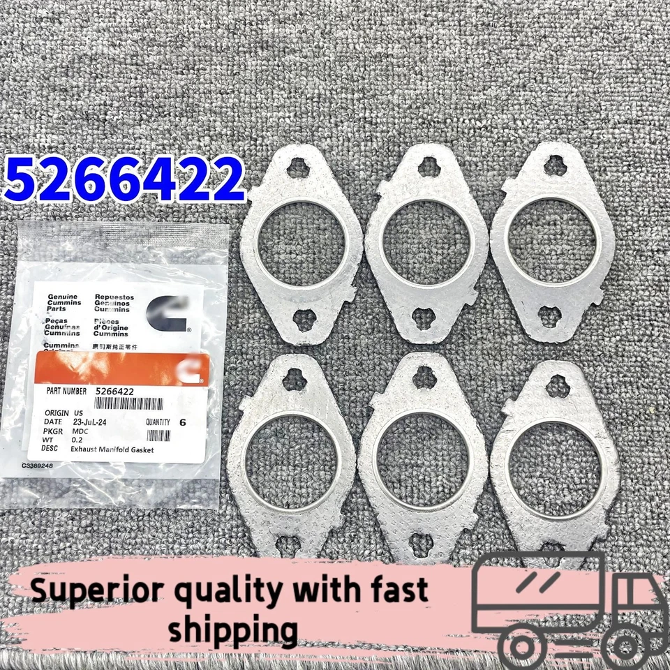 Exhaust Manifold Gaskets 98-15 Dodge Cummins 5.9L 6.7L 24V MLS Multi Layered Foto 1 de 4