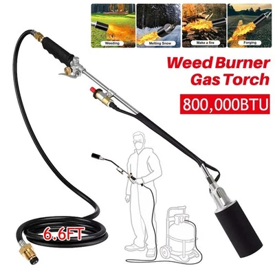 Roofers Roofing Brazing Hose Propane Butane Gas Torch Burner Blow Kit Long Arm - Image 1 of 4
