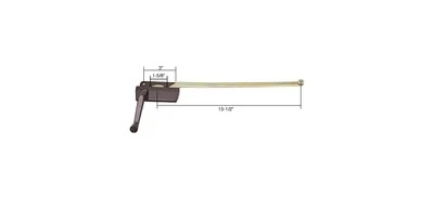 Operador de ventana abatible izquierda bronce 13-1/2" orificios de tornillo de 1-5/8" y 3" Foto 1 de 4