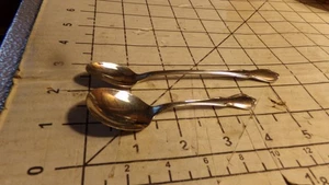 2 Oneida Oneidacraft Deluxe Stainless Chateau Infant Spoons 4.25"& 5.5" Flatware - Picture 1 of 5