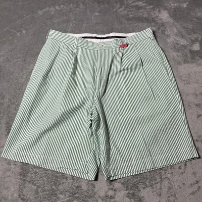 Pantalones Cortos Brooks Brothers 346 Seersucker Para Hombre Talla 35 Verde Náutico Preppy Costero Foto 1 de 4