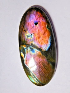Labradorite Stone Natural Yellow Labradorite Cabochon Gemstone 130 Cts. ME-13590 - Picture 1 of 10