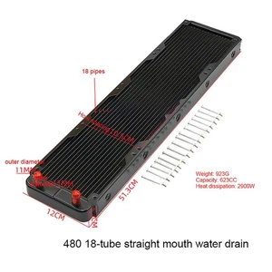 PC Water Cooling Radiator Aluminum For CPU GPU RAM Heatsink Exchanger Fan Cooler - Afbeelding 1 van 36