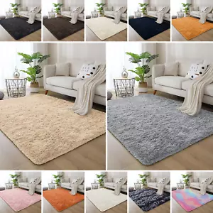 Shaggy Fluffy Area Rug Anti Skid Living Room Bedroom Carpet Ultra Soft Floor Mat - Picture 1 of 87