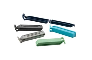678437 Lot de 5 clips de fermeture en plastique Bleu/gris/vert - Photo 1/5