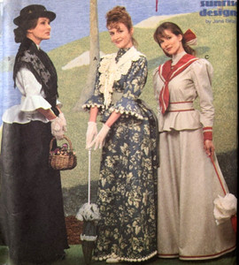 Simplicity 8375 Nähmuster Mary Poppin Theater edwardianisches Kostüm Kleid Hektik