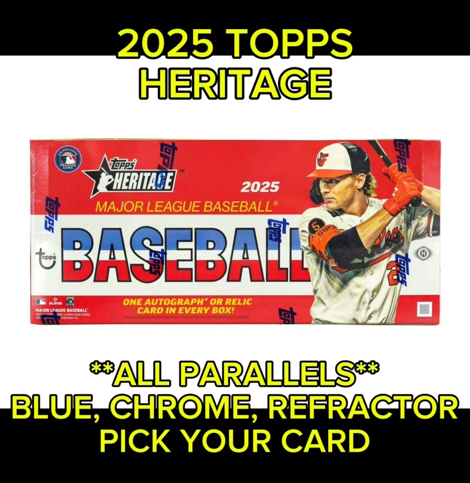 Topps Heritage 2025 azul - cromo y refractores 1-500 tú eliges completa tu conjunto Foto 1 de 1