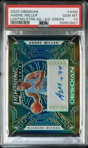 2020-21 Obsidian Basketball Andre Miller Lightning Strike Green Auto /15 PSA 10! - Picture 1 of 2