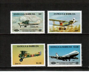 Antigua 1985 - Airplanes Flight - Set of 4 Stamps - Scott #855-8 - MNH - Picture 1 of 1