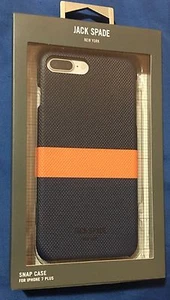 New Jack Spade NY Horizontal Stripe Case For iPhone 7 Plus / 8 Plus -Blue/Orange - Picture 1 of 3