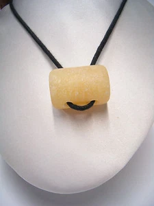 Ciondolo con Quarzo Citrino  e girocollo in cordoncino - pendente Pietra Dura - - Imagen 1 de 3