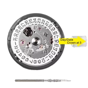 Japan Original Nh35 Uhrwerk Krone bei 3,8 3 6 Nh35A mit schwarzem Datum Automatik Me - Bild 1 von 18