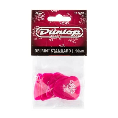 Jim Dunlop 41P96 Delrin Gitarren-Plektren Spieler-Pack - 12 x 0,96 mm Gitarrenplektren
