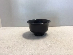 BLACK AMETHYST GLASS ROUND BOWL - Picture 1 of 4