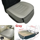 For Interior Accessories Car Front Seat Cover Gray PU Leather Protector Cushion