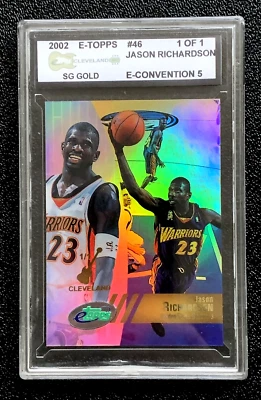 1/1 TOPPS 2002 JASON RICHARDSON E-TOPPS CONVENTION GOLD 1 OF 1 COLLECTION G4054 - Image 1 of 3
