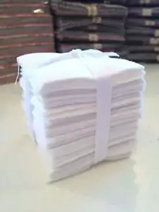 200 piezas Puro BLANCO Sólido Precorte Mini Paquete de Dijes 2,5" Cuadrados Edredón - Imagen 1 de 2