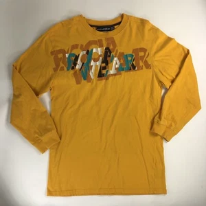 Rocawear Shirt XLarge 18-20 Yellow Youth Spellout Logo Used Long Sleeve Casual - Picture 1 of 12