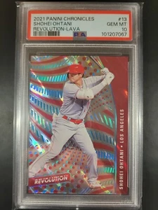 (POP 1!!) 2021 Panini Chronicles Shohei Ohtani #13 Revolution LAVA /10 PSA 10 - Picture 1 of 7