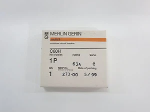 Merlin Gerin C60H 63 AMP CIRCUIT BREAKER - Picture 1 of 4