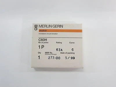 Merlin Gerin C60H 63 AMP CIRCUIT BREAKER - Image 1 of 4