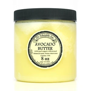 PURE AVOCADO BUTTER REFINED ORGANIC BY DR.ADORABLE COLD PRESSED 2 OZ-UP TO 12LB - Picture 1 of 27