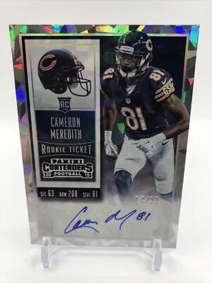 2015 Contenders Cracked Ice Cameron Meredith Auto Rc Serial # to 23  Bears WR - Image 1 of 2