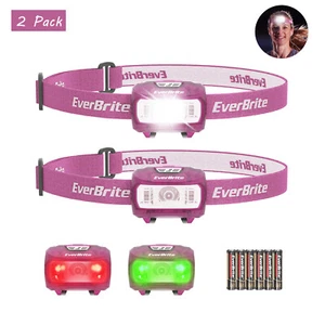 EverBrite 2 Pack Kids Headlamp with Red Light,Batteries Included, Pink - Picture 1 of 8