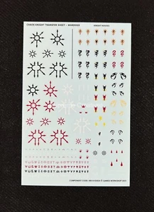 Chaos Knights Transfer Sheet Knight Wardog War Dog Warhammer 40k - Picture 1 of 1