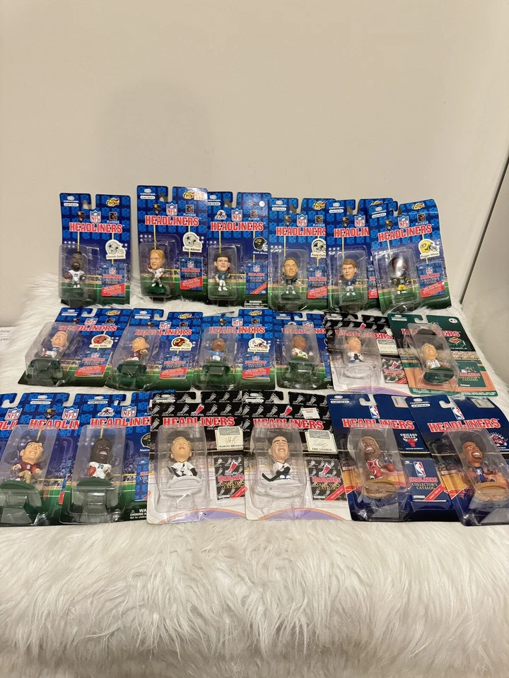 Lote de 19 figuras Headliners Corinthian 3", NHL, MLB, NFL, NBA 1998 ¡¡Lote gigante!!! Foto 1 de 4