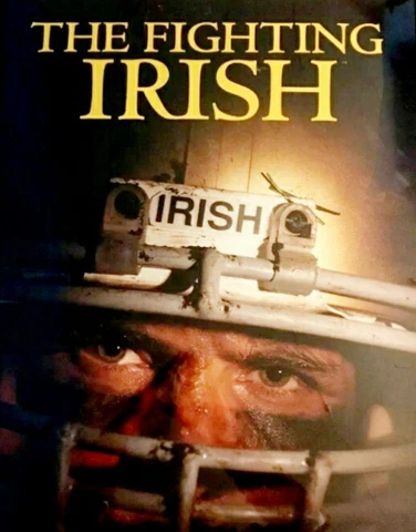 Notre Dame Fighting IRISH Poster New Old Stock Out of Print ÑD HELMET Cover