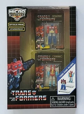 World’s Smallest OPTIMUS PRIME & STARSCREAM Transformers Micro Figures Set - Image 1 of 4