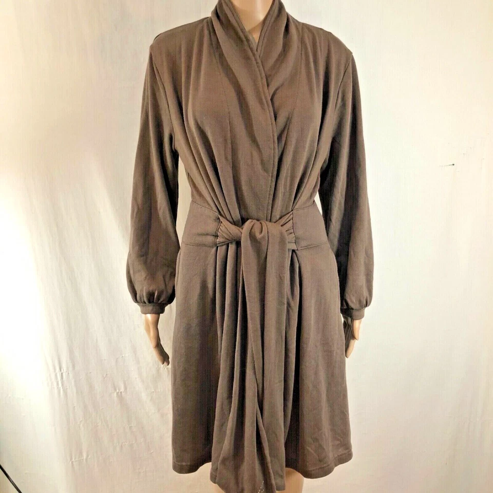 Soma Intimates women’s Robe Sz M. Brown Rayon Blend  Lined  Knee Length  - Image 1 of 4