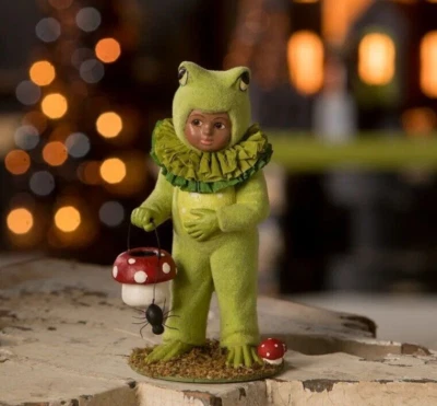 Figura de niño araña rana polvorienta vestida Bethany Lowe de 5" decoración retro de Halloween Foto 1 de 2