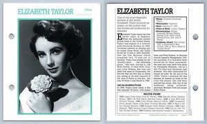 Elizabeth Taylor - 1950's Atlas Editions Movie Star Card - Picture 1 of 1