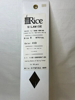 Rice Silamide Waxed Hand Sewing Thread Size A 675 Yards Brown Color 483 New - Image 1 of 2