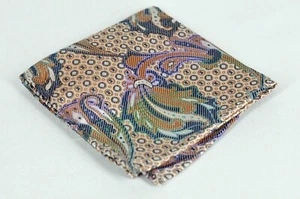 Lord R Colton Masterworks Kozani Brown & Silver Silk Pocket Square - $75 New - Picture 1 of 3