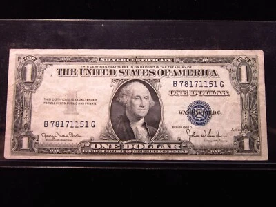 USA $1 1935 D B78171151G # SILVER Certificate BLUE Seal Washington Dollar Money - Image 1 of 3