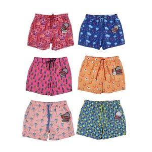 Party Sharks Men's Beach Waves Drawstring Swimsuit Shorts Choose Colors - Picture 1 of 61