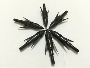 6PK Fishing Arrow Points 120 Grain Bowfishing Arrow Heads 2 Expandable Blades - Picture 1 of 6