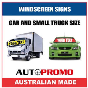 Car or Truck Windscreen Banner Sign - YOUR OWN TEXT / LOGO / IMAGES - Picture 1 of 4