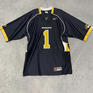 Missouri Tigers Jersey Large Black Mizzou Nike Authentic Football #1 - Picture 1 of 9