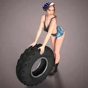 Mujer "Mecánica Sexy #4" - aprox. 10 cm 1:18 - sin pintar - Imagen 1 de 5