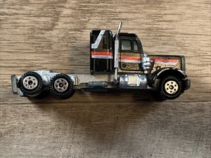 Peter built 359 Black w/Red, Gold, White stripes (small) Truck Broken Headlight - Picture 1 of 9